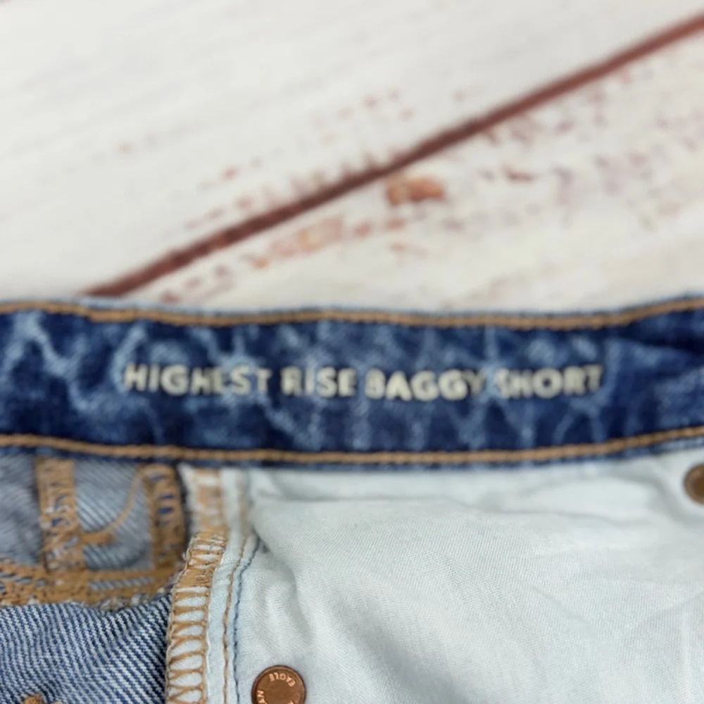 American Eagle Size 2 Highest Rise Baggy Distressed Jean Shorts